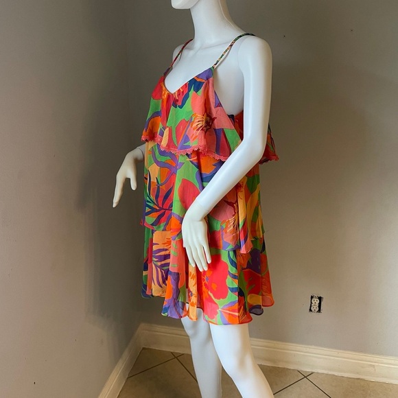 Colorful Floral Ruffle Dress - Picture 5 of 7
